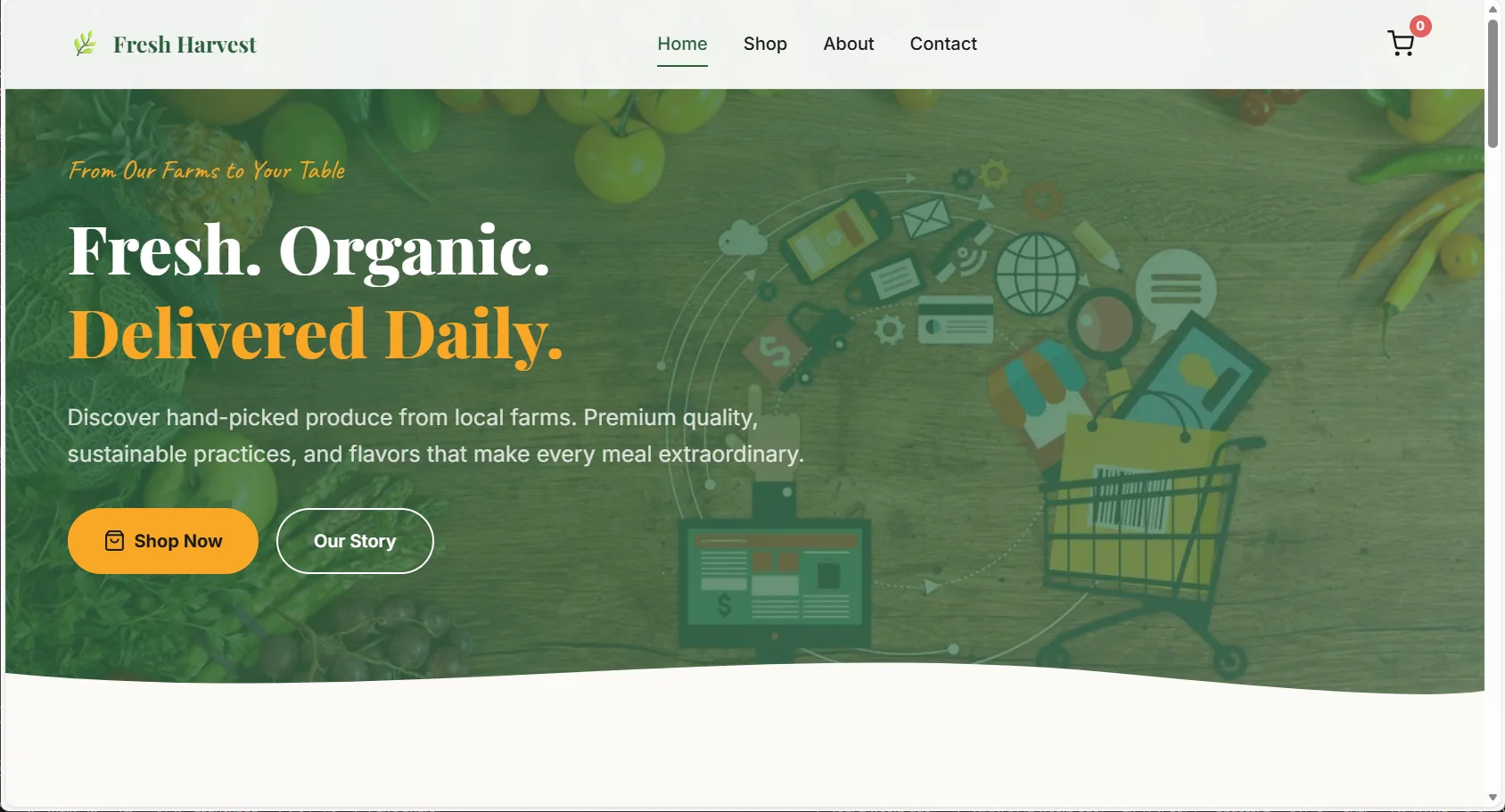 FreshHarvest website preview
