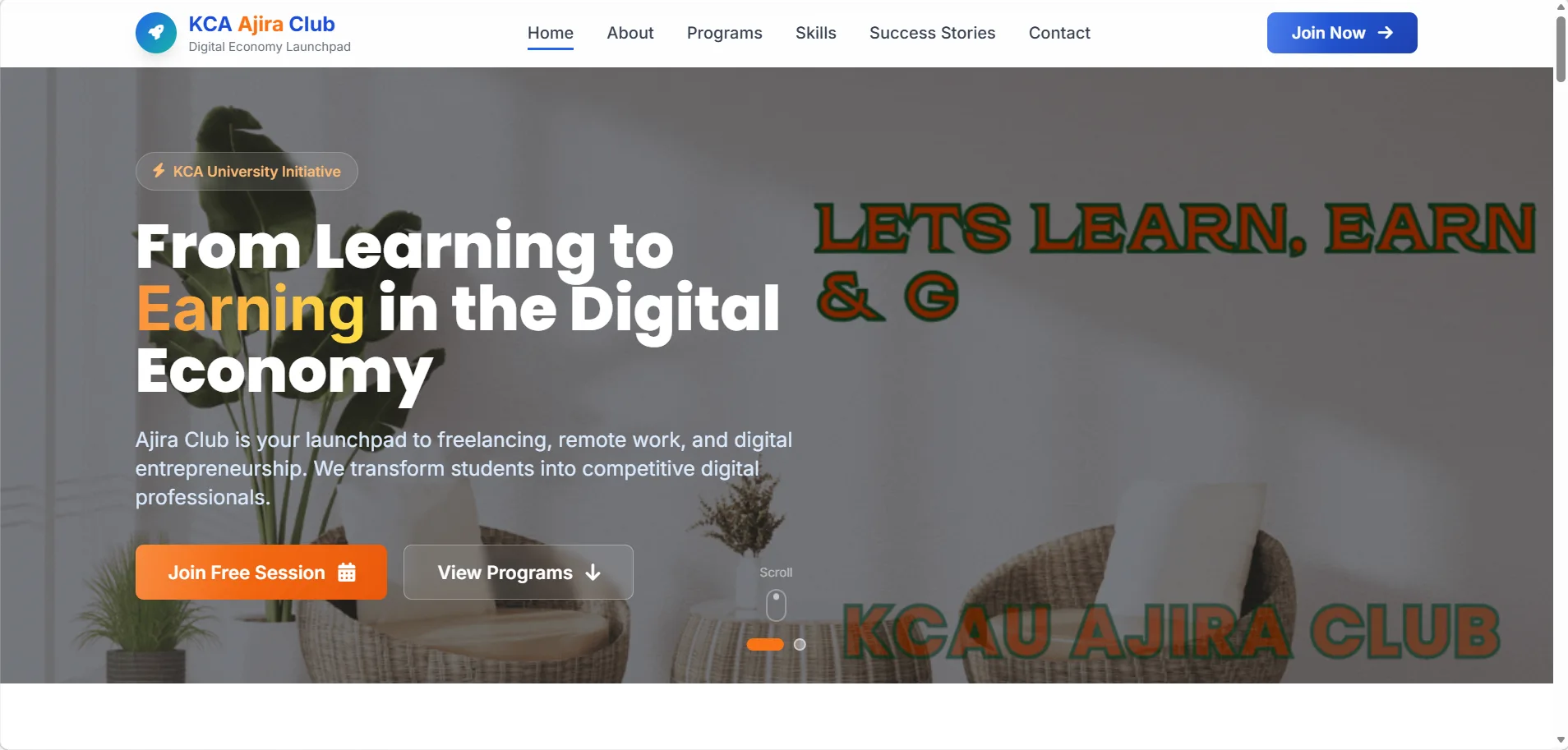 KcauAjira recruitment platform preview
