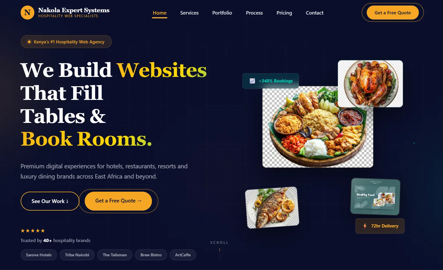 NES Hospitality website preview